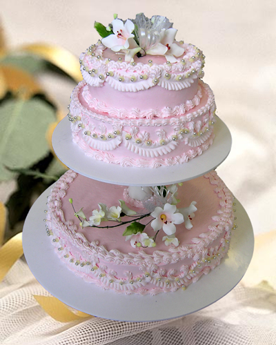 Торт весільний «Рожеве небо»